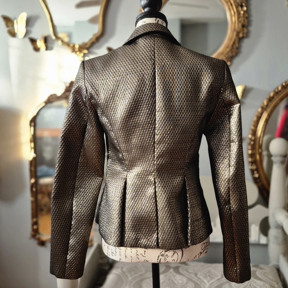 Gold Max Studio Metallic Blazer XS - Picture 4 of 7